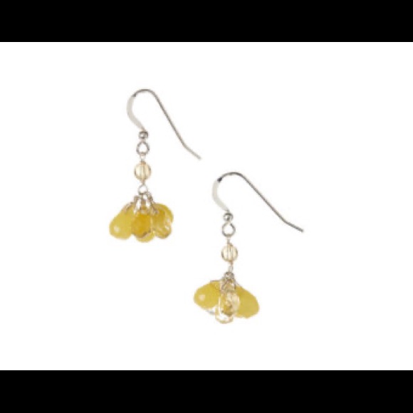 Giu Giu Lemon And Clear Quartz Earrings 25$